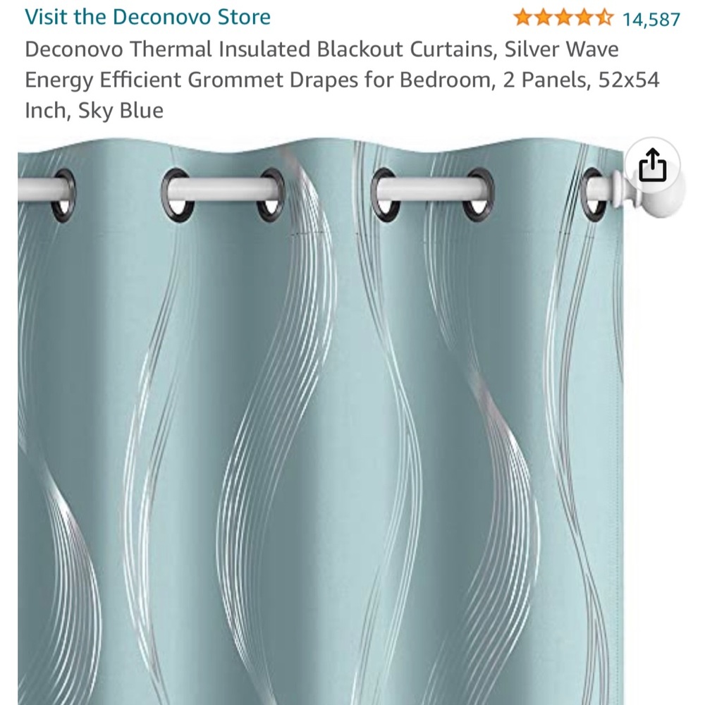 Blackout Curtains 52”x54”